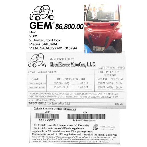 GEM 2001 $6,800.00 negotiable. 